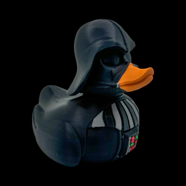 2-Inch 3D Printed Duck Inspired by Darth Vader, Mini Star Wars Duck Figure, Custom PLA Collectible, Unique Sith Lord Gift