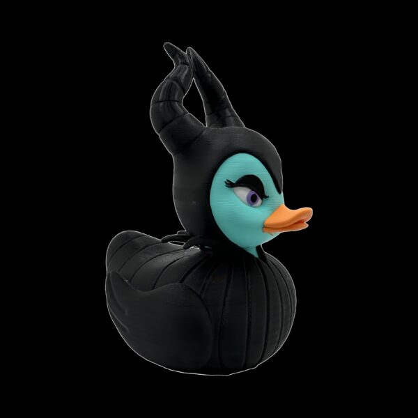 2-Inch 3D Printed Malecifient  Duck Inspired by fairytales, Miniature Fantasy Duck Figure, Custom PLA Collectible, Unique Villain Gift